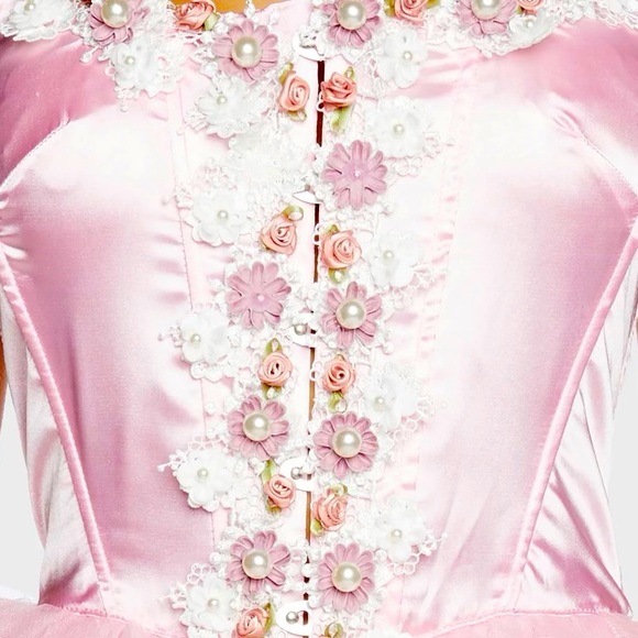 Sugar Thrillz - Pink Corset Embellished Tulle Mini Dress - Picture 2 of 3